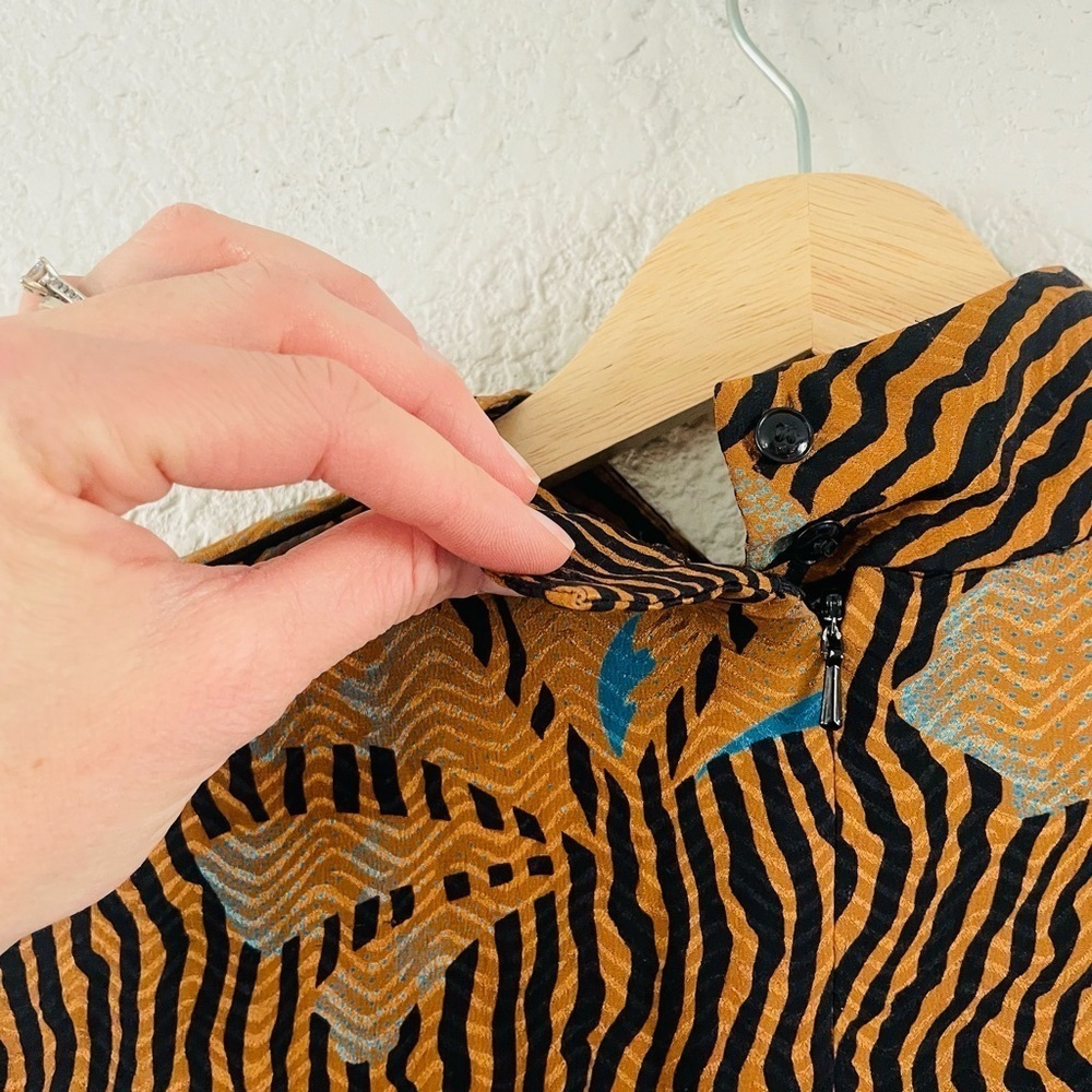 Vintage Julie Francis Silk Mockneck Blouse - Picture 5 of 12